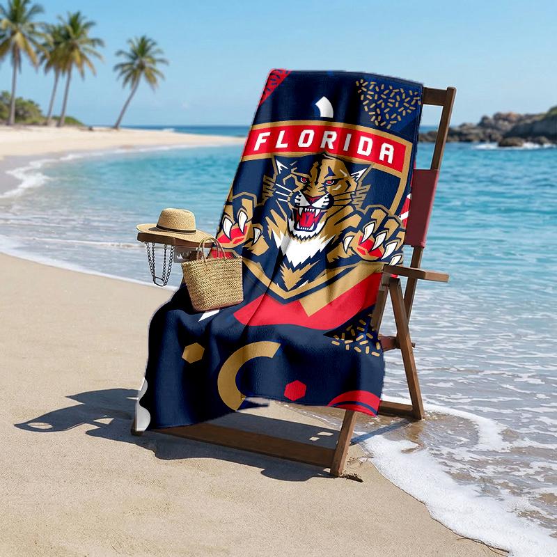 Florida Panthers Fashion Beach Towel: Ideal for Summer Adventures Soft, Absorbent and Quick Drying Suitable for Swimming and Bathing