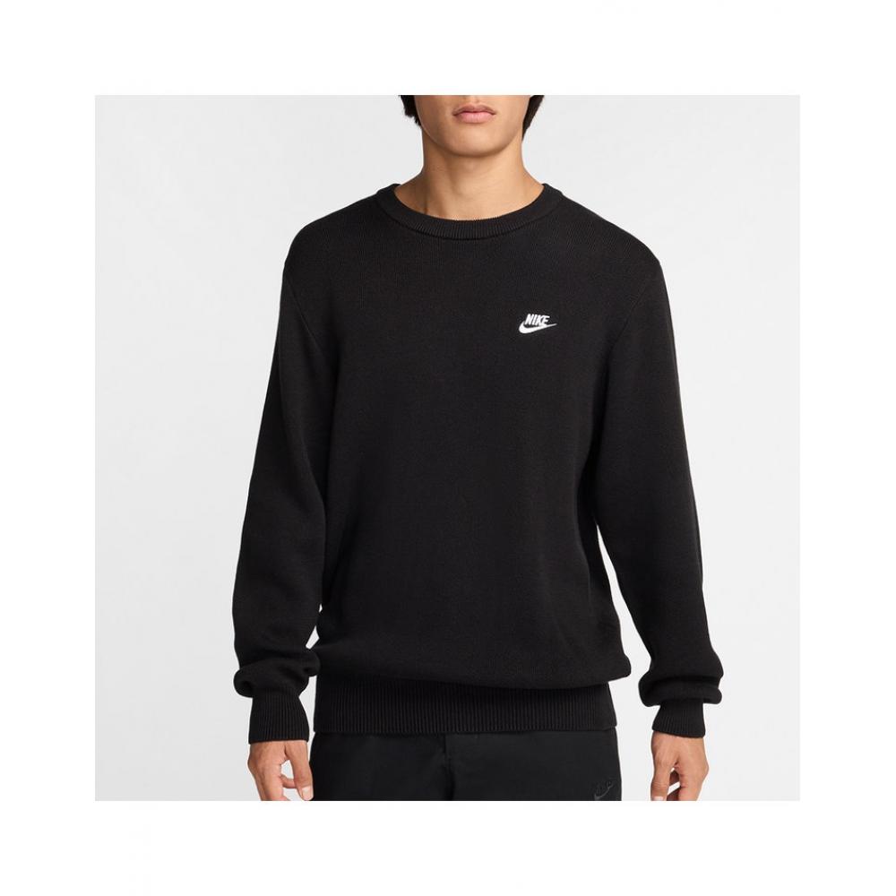 

Мужской свитер с круглым вырезом Nike Club Fq2913 010 black white/95