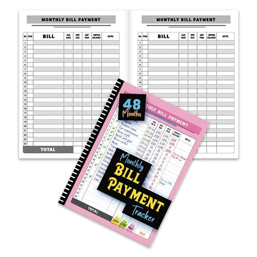 Financial Budgeting Bill Tracker Notebook  for Families Money Managers