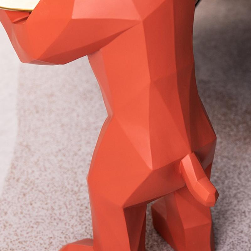 Creative Dog Figurines Luxury Modern Funny Figurines with Storage Tray Art Aesthetic Interior Ornaments Home Room Decoration