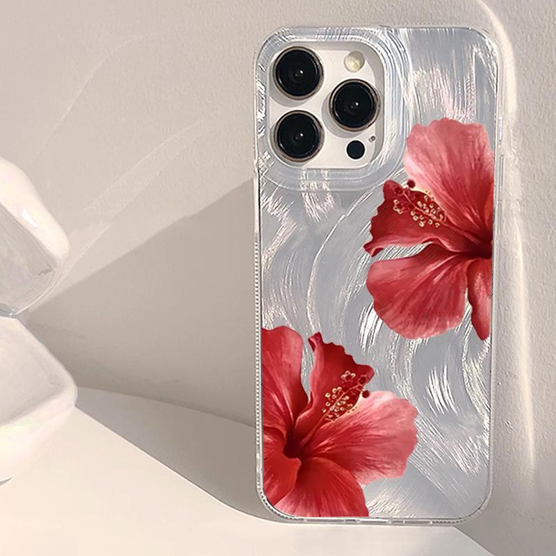 Pink Lily Elegant Flowers Collage Phone Case for Samsung Galaxy A34 A35 A55 A54 A53 S25 Ultra S24 S23 S22 Plus FE S21 Cover