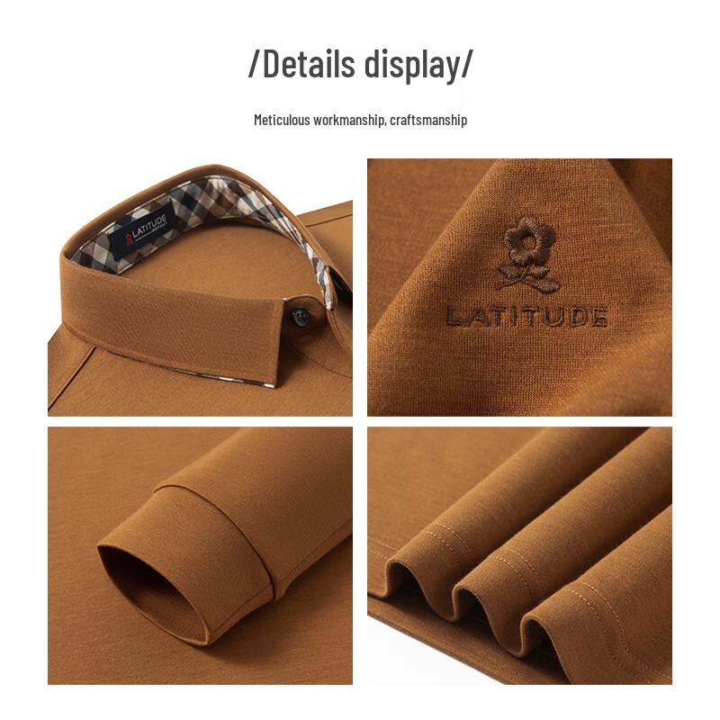 MONTAGUT Pánské polo triko s dlouhým rukávem z merinové vlny