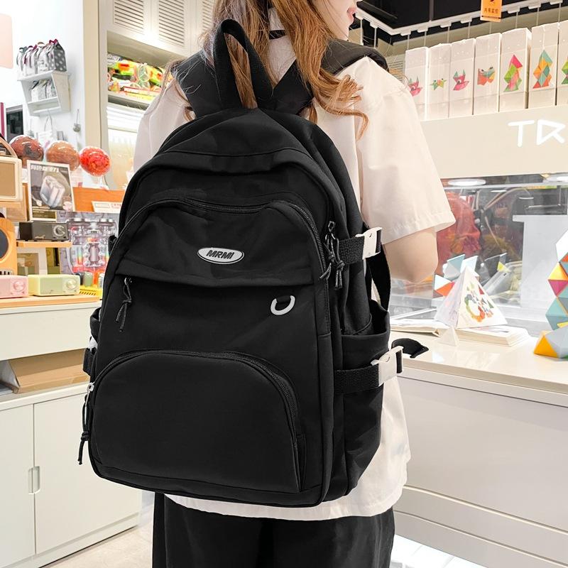 Schoolbag Schoolbag for Women 1011 New Junior High School High School Backpack for College Students Korean Ins Simple and Versatile Large-capacity 