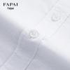 FAPAI Men's 100% Cotton Oxford Solid Long Sleeve Casual Shirt