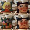 Illustrations Of My Quirky Self Cushion Cover Anti-dustmite Pillowcase Invisible Zipper Silky Short Plush Sofa Cushion Cover