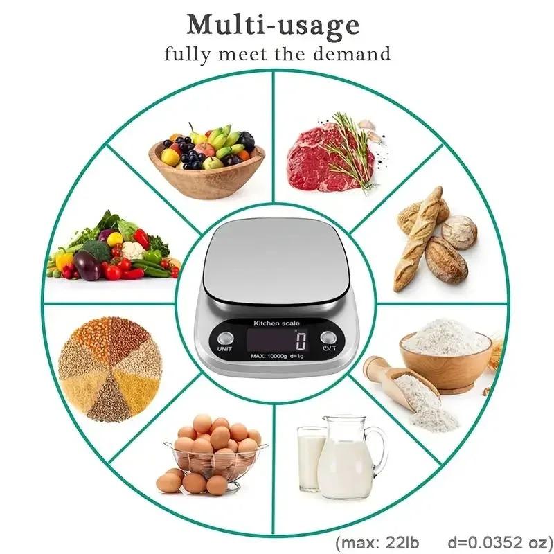 10KG/1G High Precision Kitchen Scale Electronic Jewelry Food Baking Scale Multifunction Measuring Tool Gram Scale Lcd Display Baking Tools