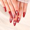 Factory Price New Christmas Series Nail Gel Strips with Red Snowflake and Bow Patterns Nail Sticker Decoration