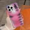 Pink Purple Gradual Change Little Witch Mobile Phone Case for Apple 17ProMax/16 Transparent Anti-drop Protective Case 11