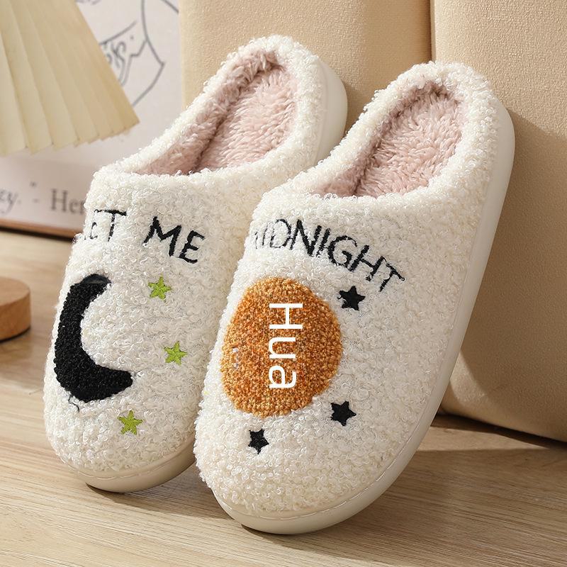 Зимние женские домашние тапочки из хлопка 2023 года дизайн с уютными лунными часами 38-39 936₽
