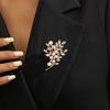 Elegant Artificial Pearl Gardenia Leaf Brooch