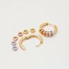  Trendy Daily Gold Silver Mix Color Hoop Earrings for Women Prevent Allergy Popular Fashion Wear Ear Jewelry