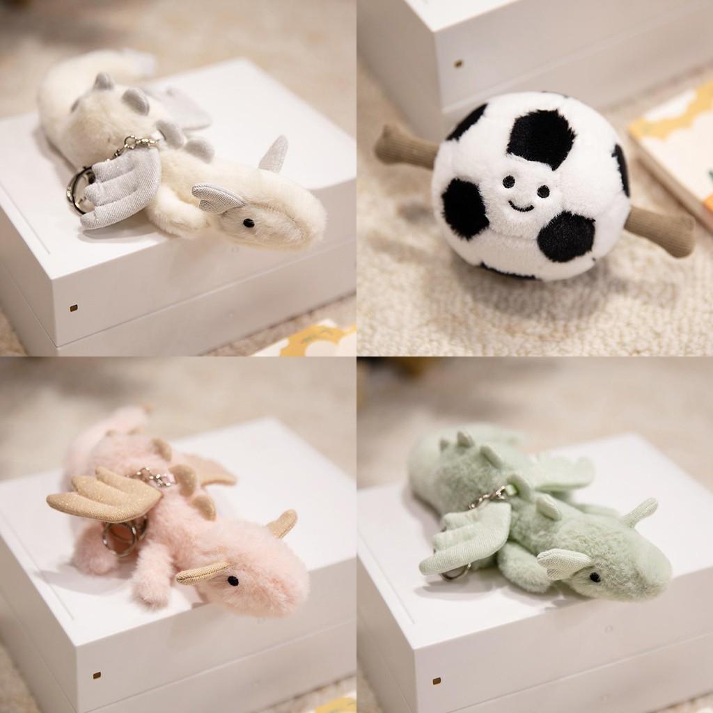 Penguin Cartoon Rabbit Football Shaped Plush Doll Pendant Keychain Birthday Gift