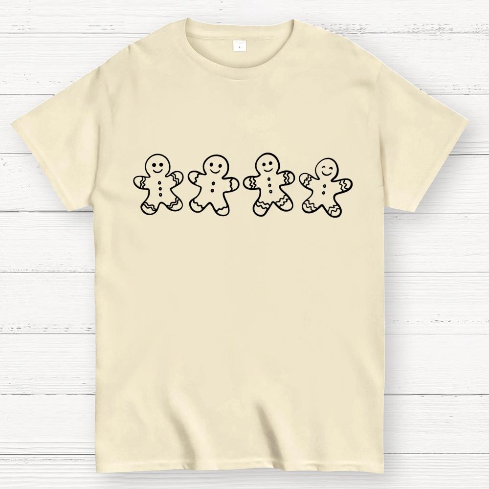 Christmas Gingerbread Cookies Cotton Summer Casual Cool Loose T-Shirt