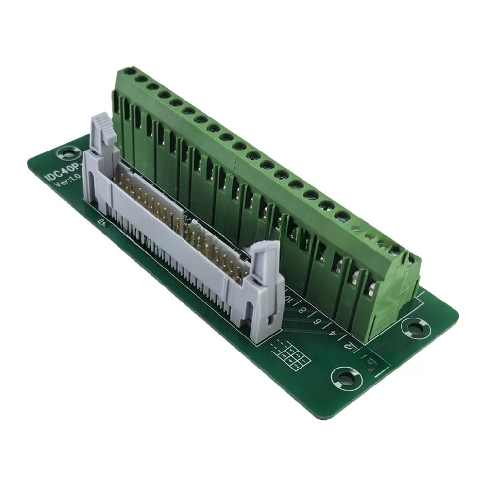 36V Terminal Block With Bracket IDC40P-B Connector DIN Rail Mounting For PLC Motor Control DIN Rail Mounting Connect Accessories