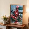 5D DIY Diamond Art Painting Kits for Adults, Deadpool Full Round Crystal Diamond Kits for Beginner for Home Wall Decorate