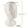White Foam Head Mannequin for Wig Styling, Placement, Cosplay and Wig Display, Pin-Inserting Form for Wig Arrangement and Hair Styling
