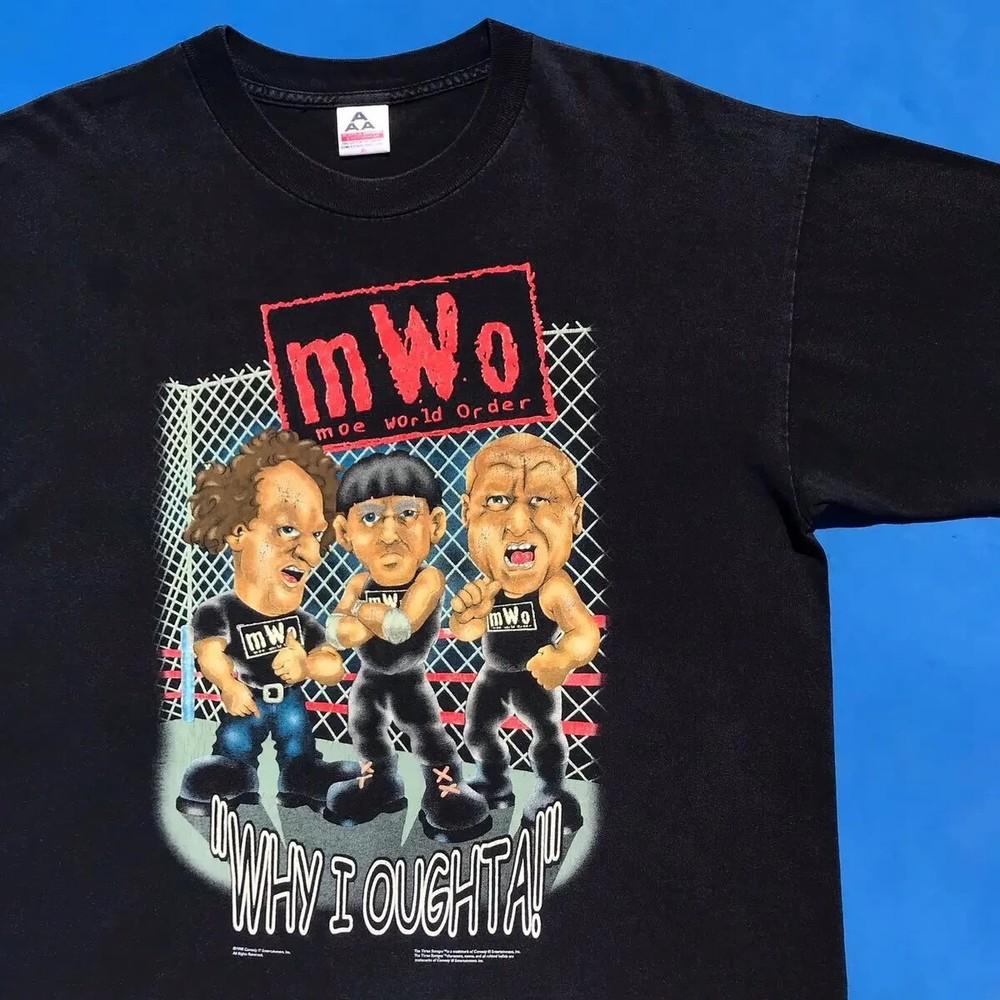 Vintage 1998 The Three Stooges NWO parody T-Shirt Unisex Cotton S-4XL Li1590 Unisex T-Shirt S