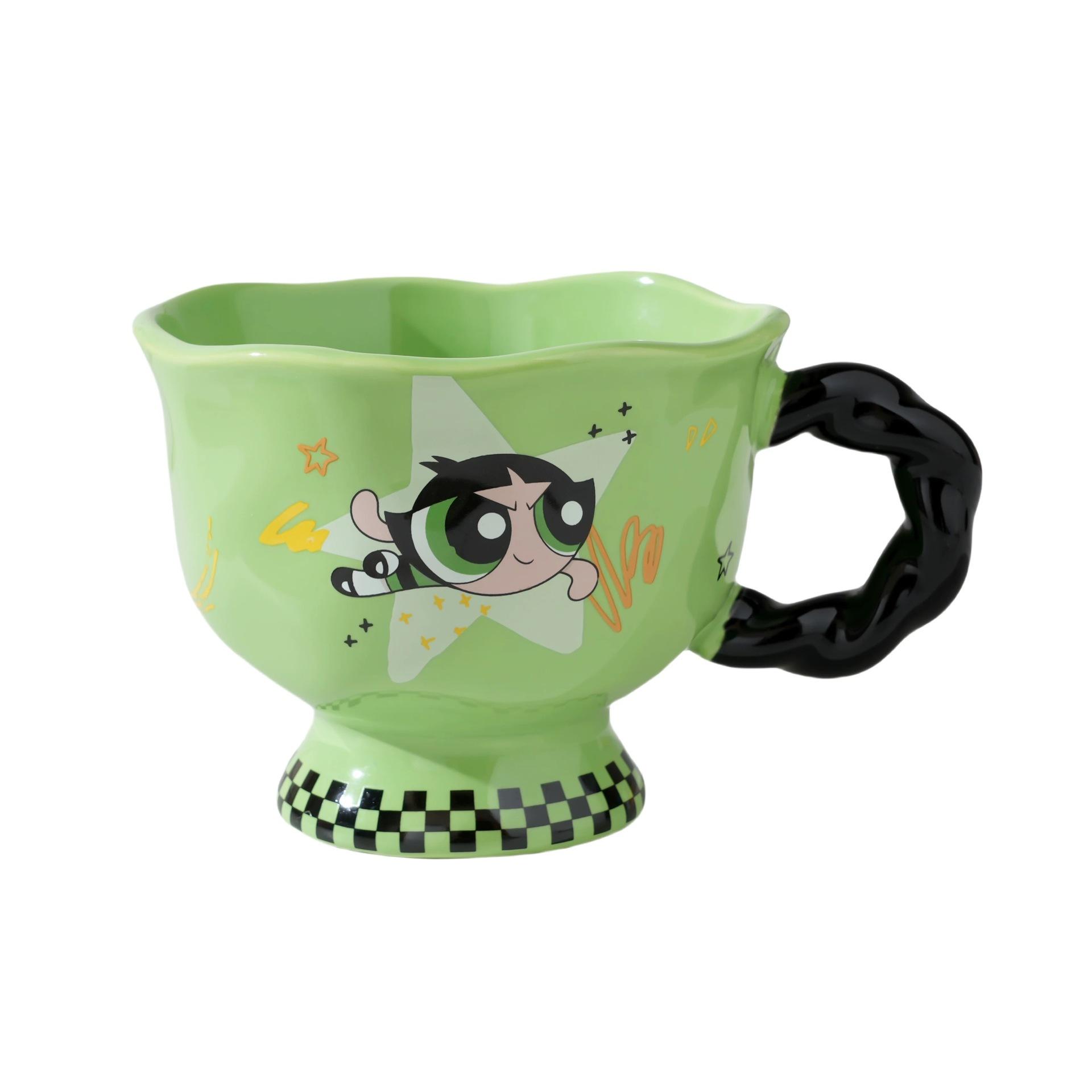 Feitian Little Policewoman Mug New Ceramic High-Value Household Milk Oat Bowl Couple Water Cup Birthday Gift Powerpuff girls officially licensed