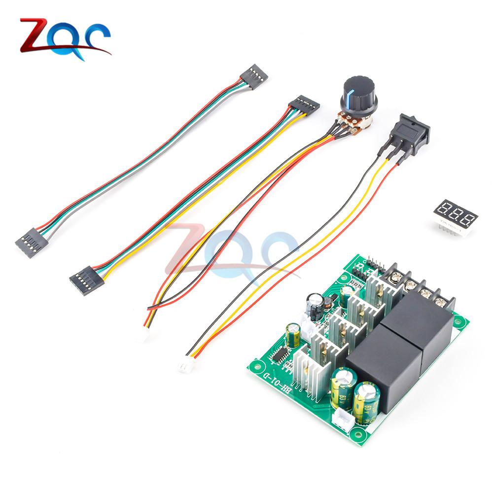 PWM DC Motor Speed Controller DC 10 -55V Digital LED Display 0 -100% Adjustable Drive Module Input MAX 60A 12V 24V 36V 48V