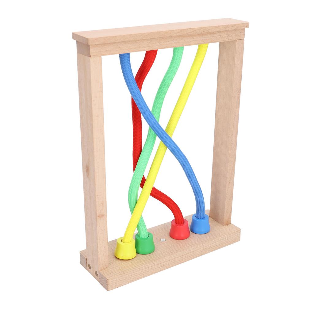 Kids Wooden Knotting Game Enhance Logical Thinking Skill Colorful Powerful Magnet Magnetic Knotting
