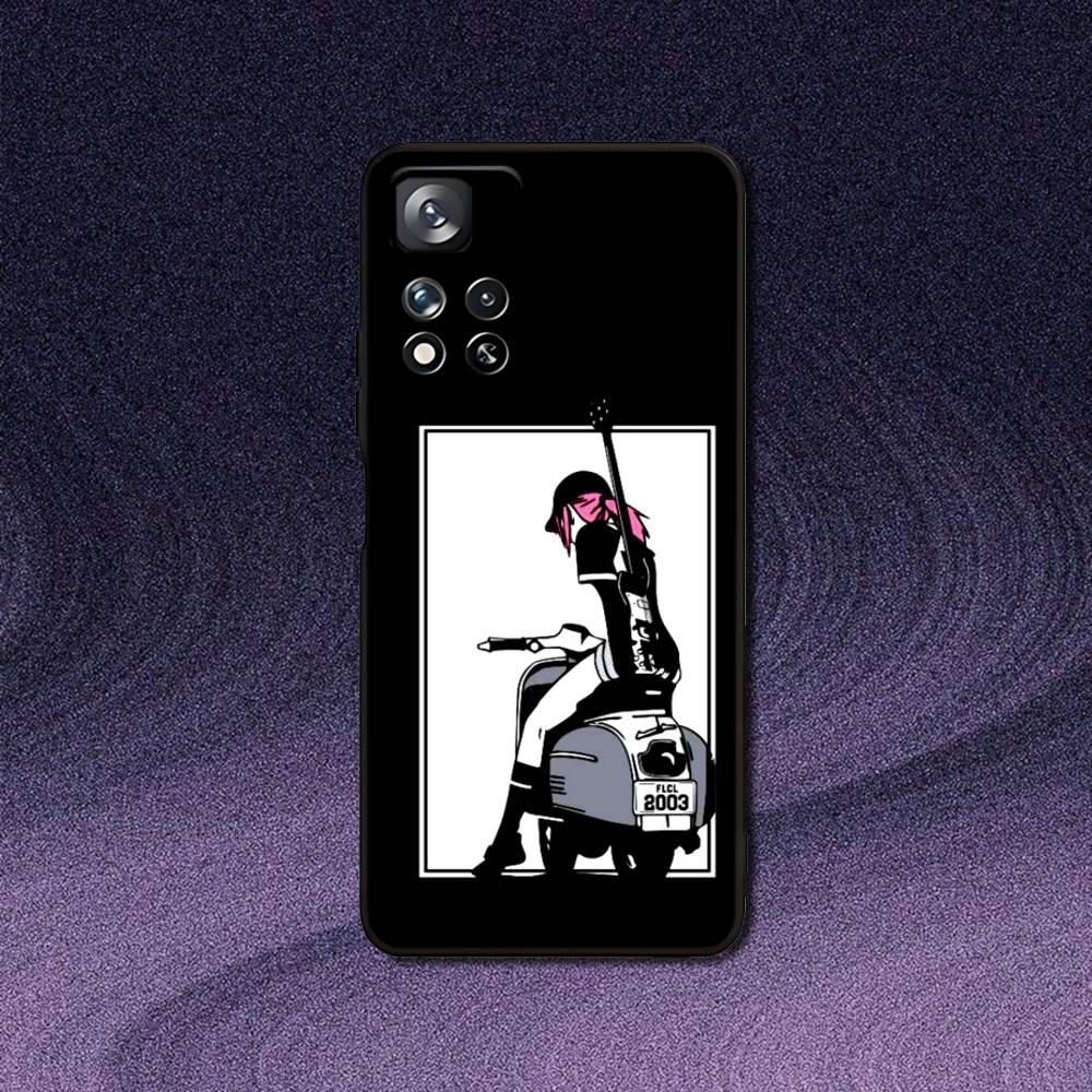 Anime Flcl Phone Case For Samsung S 25,24,23,22,30,21,10,9,Ultra,Plus,Lite,FE,4,5G Black Soft Case