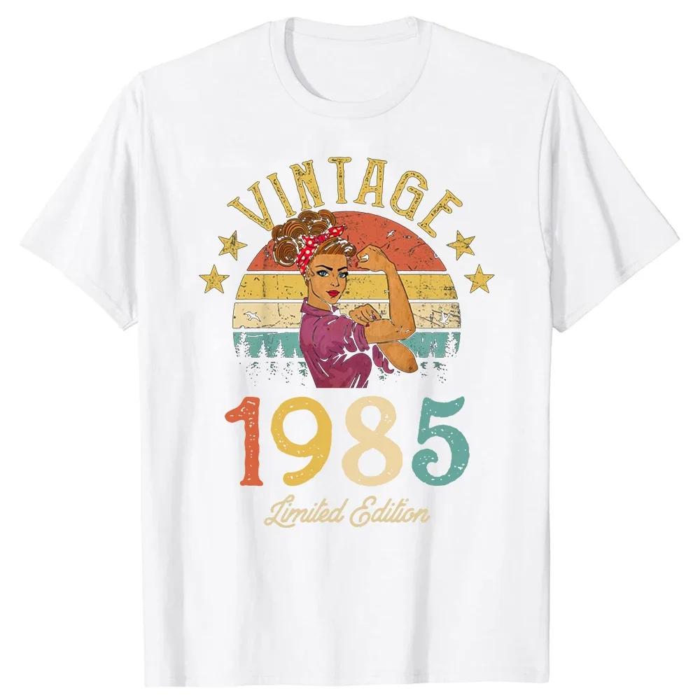Funny Birthday Gift Vintage Made In 1985 39th Birthday 39 Years Old T Shirts Summer Graphic Streetwear Short Sleeve T-shirt Men