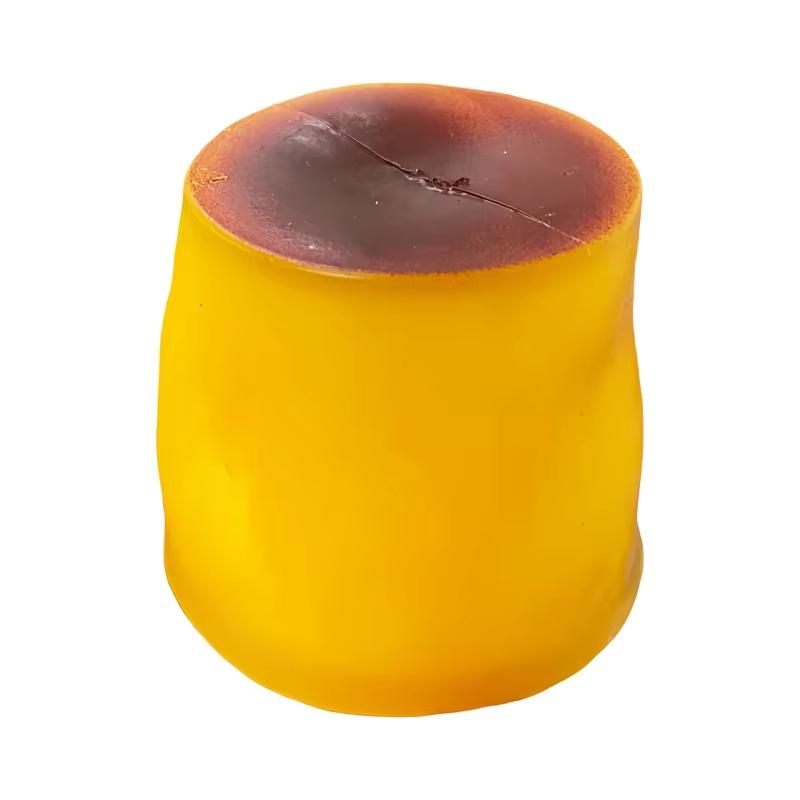 Crispy Sound Caramel Pudding Food Shaped Squeezing Toy Homemade Diy Handmade Stress Relief Ball Non-Rebound Stress Relieving Toy