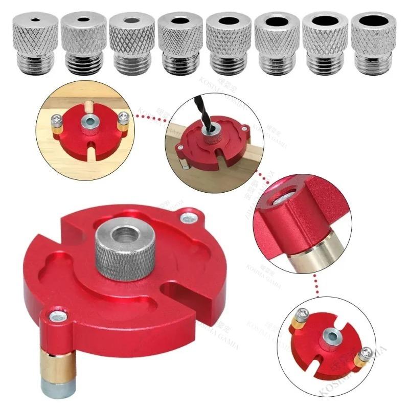 Straight Holes Drill Guide Self Center Dowel Jig Handheld Wood Panel Hole Puncher Locator Woodworking Joints Tool Accurate