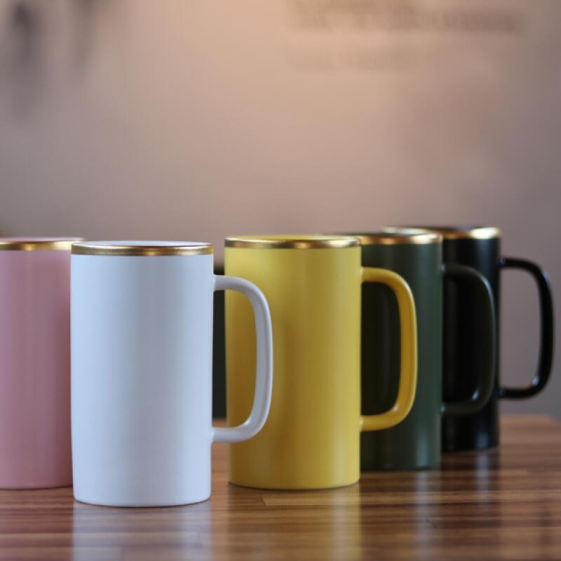 Tasse longue couleur mate Goldline 500ml_Rose Bébé