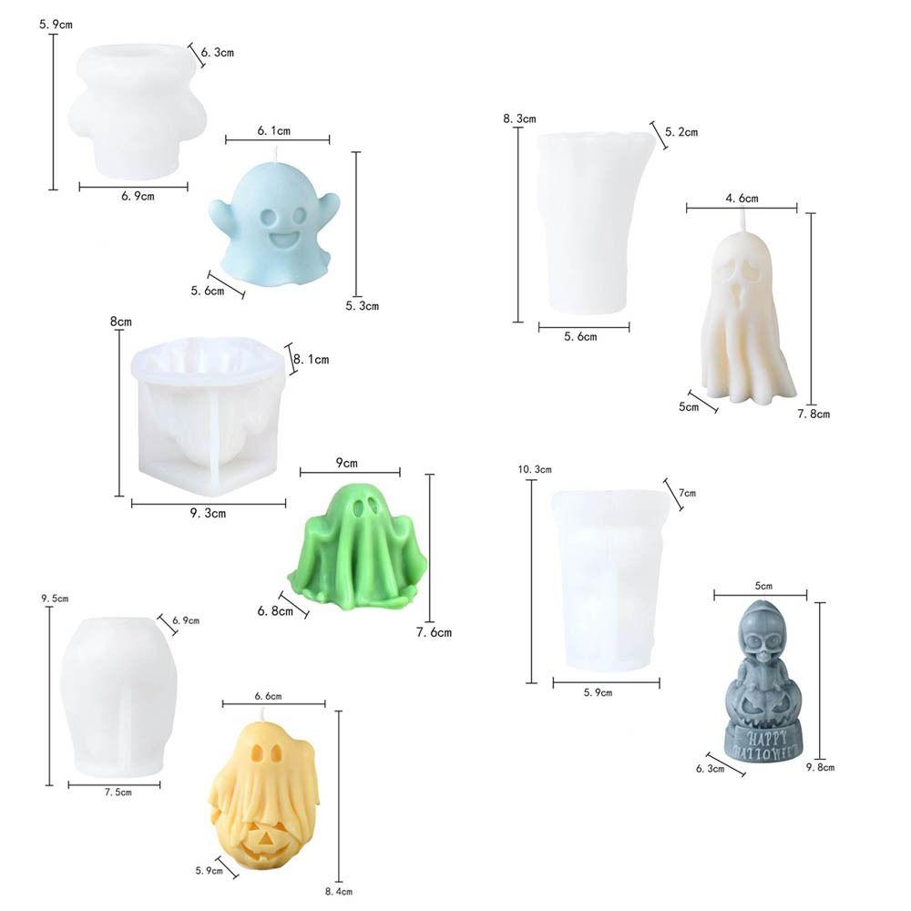New Silicone Ghost Candle Mold Handmade DIY Craft Scented Candle Mold Home Decor Art Wax Mould