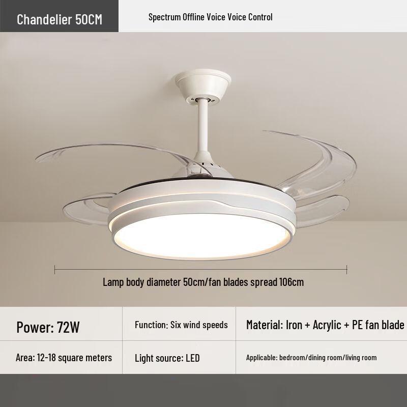 Smart Silent Ceiling Fan Chandelier