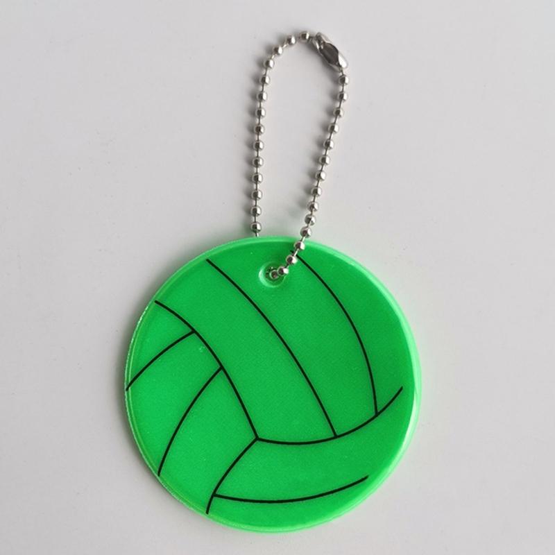5Pcs Keychain Reflector Pendant Keyring Safety Reflector with Chain for Backpack