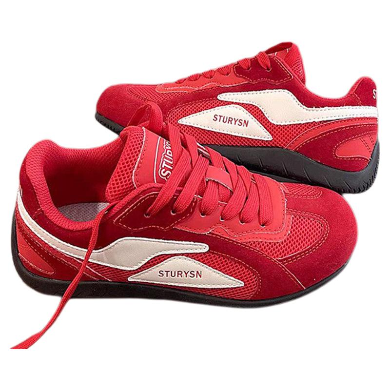 Freizeitschuhe mit weicher Sohle im Hongkong-Stil, Forrest Gump-Schuhe für Damen, Frühling und Herbst, gelb und weiß, deutsche Trainingsschuhe, Retro-Sport-Freizeit-Rennschuhe