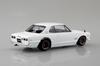 Aoshima Bunka Kyozai Rakupla Snap Kit Nissan C10 Skyline Custom Wheels Scale Plastic Model Kit (AOSHIMA) No. 16CU-WH 2000GT-R (White) 1/32 Pre-Colored
