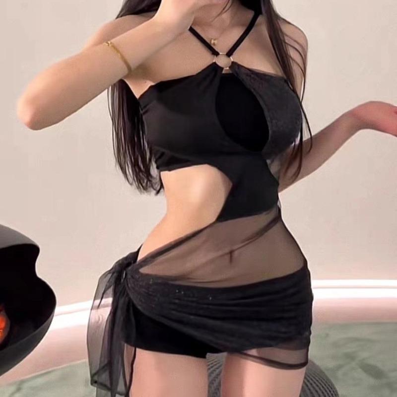 Pure desire hot girl sexy wind top clothes nightclub suspenders neck cross sexy lingerie seduction passion woman