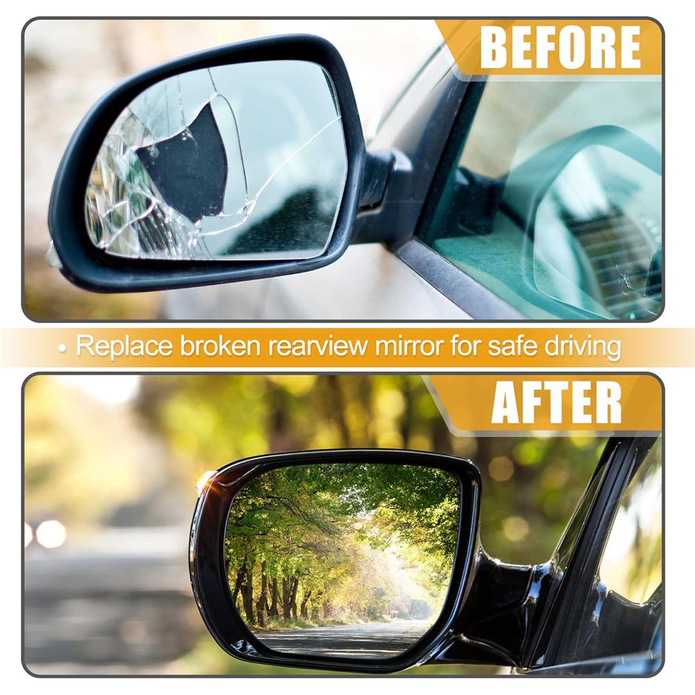 LH Driver Side Mirror Glass Heated w/ Back Plate For Opel Corsa D S07 2006-2014