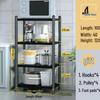 Floor-standing Detachable Kitchen Storage Rack with Wheels and Pot Holder for Microwave and Oven