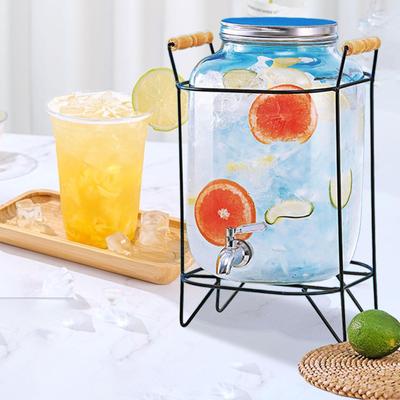 Beverage Dispenser Stand Drink Metal Holder for Water Glass Jar Jug Gallon
