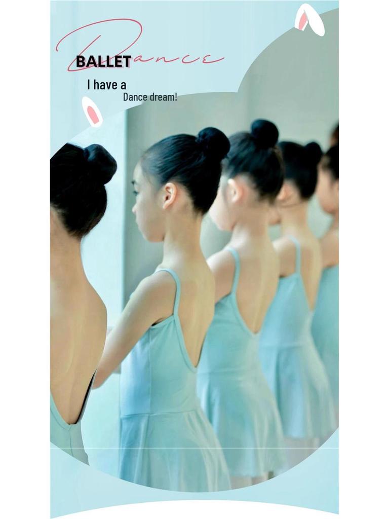 Girls' Camisole Ballet & Gymnastics Dance Costume with Gauze Skirt