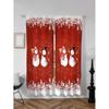 Modern Christmas Silver Decoration With Stars and Snowflakes Curtains for Living Room Bedroom Curtain Home Decor With Hooks