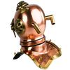 15.24 cm Brass Copper Diving Helmet Replica Nautical Marine Decor Steampunk Diver Helmet for Office, Shelf, or Collector Gift