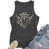Casual Summer Sleeveless Women's Loose Horn-patterned Large Vest