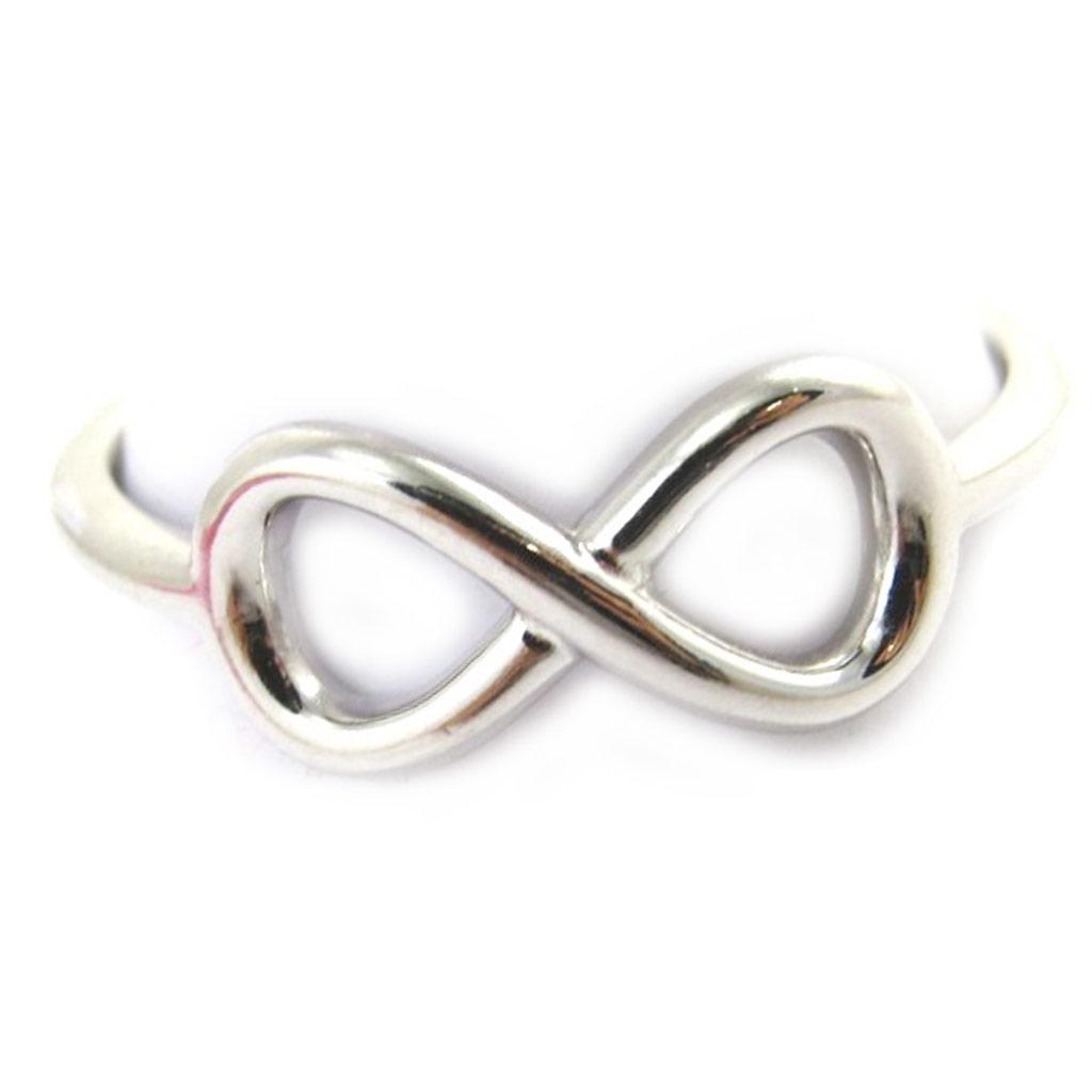 Silver Ring 'Infini' Silver (rhodium) - 14x6 Mm