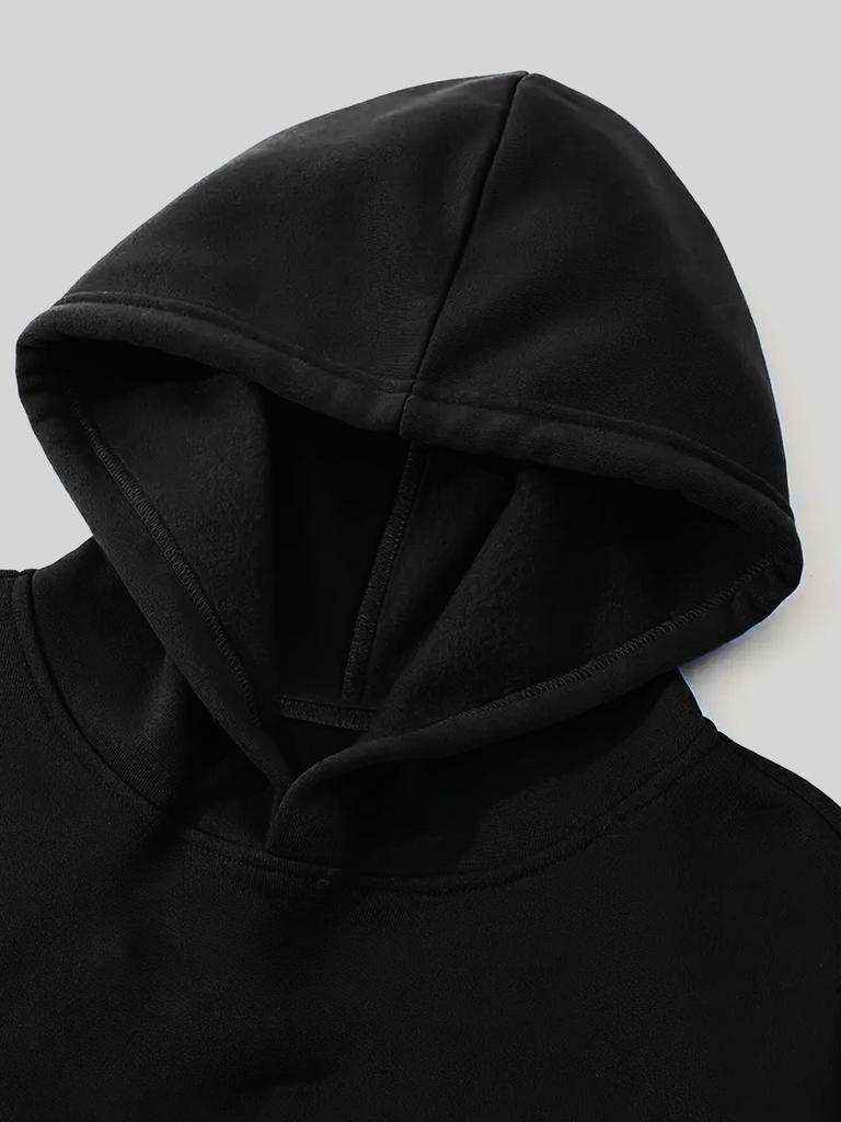 Men's Hoodie - Loose-fitting, long-sleeved pullover in soft polyester fabric for streetwear and casual everyday wear