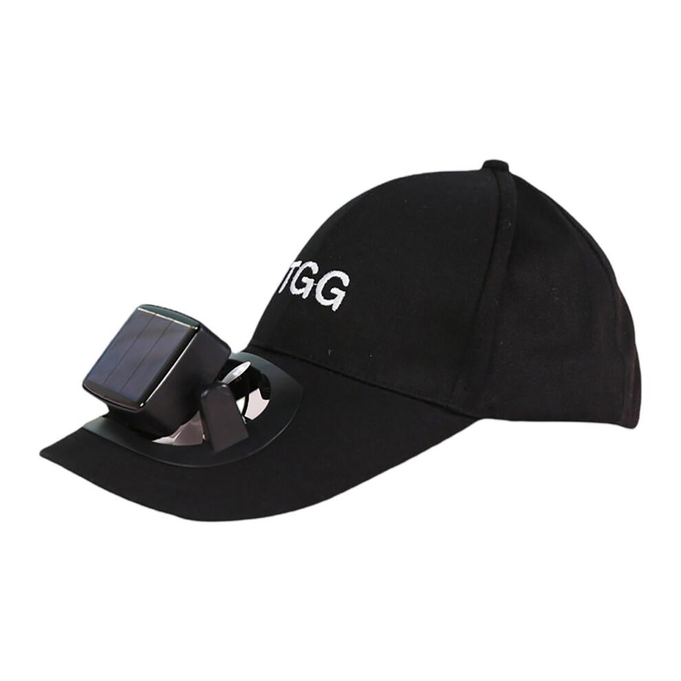 (Black) Sun Hat Fan Cap Visor Hats with Fan Large Area Sun Protection,Visors for Women/Men/Kids