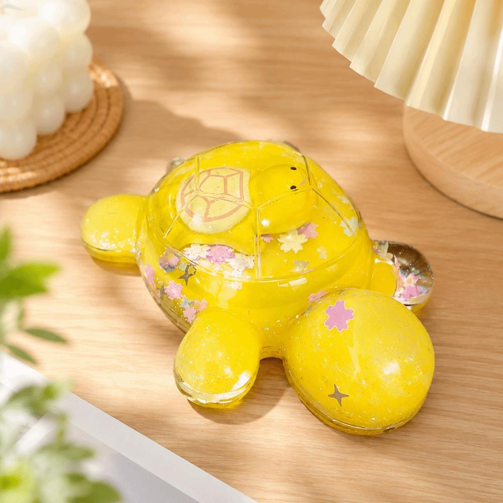 Creative Cartoon Turtle Toy Flash Flowing Sand Miniature Tortoise Statue Tabletop Ornaments