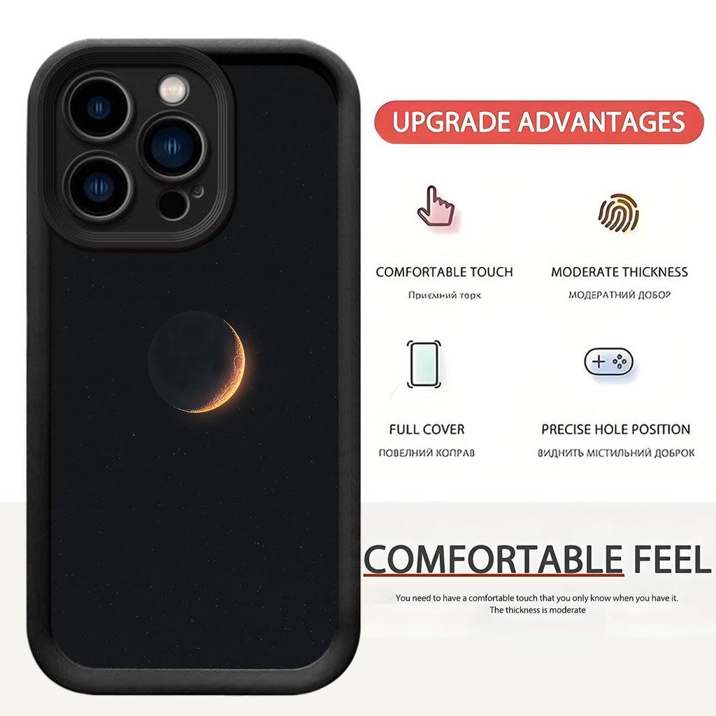 Moon Steps Black Groove iPhone 14-17 Pro Max Protective Case