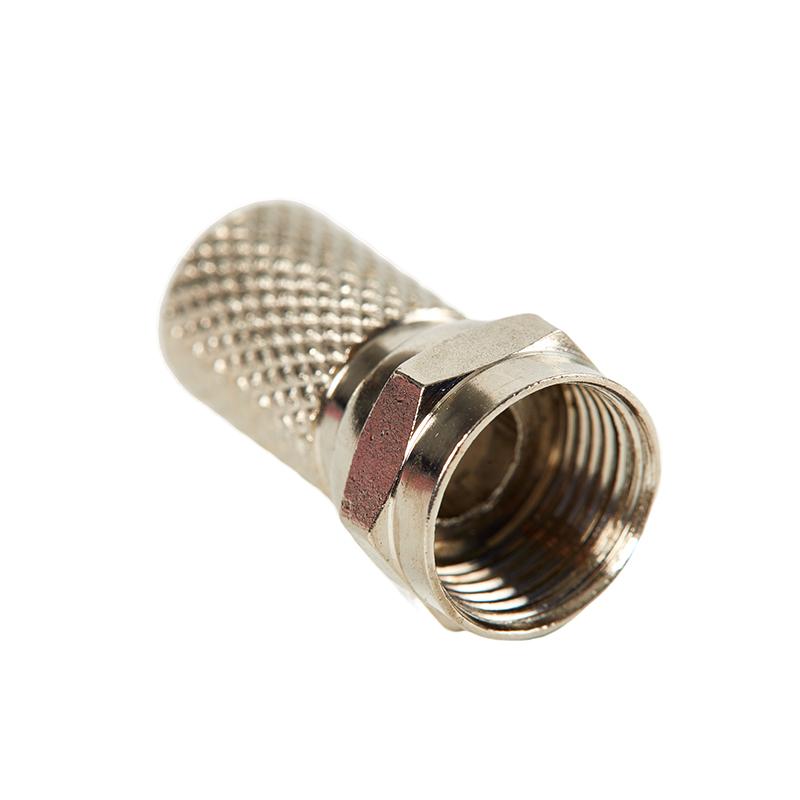 10 Pcs Metal Twist On Rg6 F Type Coaxial Cable Connector Plugs For Tv Satellite