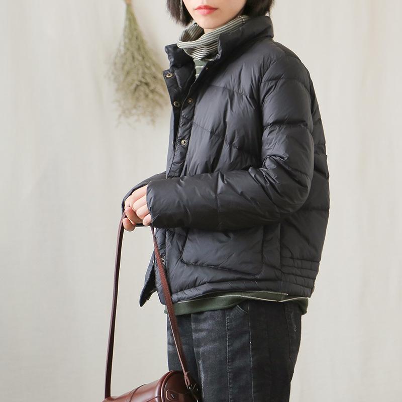 

Легкая короткая куртка-пуховик женская зимняя новая белая утиная пуховая легкая и свободная корейская версия модная куртка-пуховик Tide L