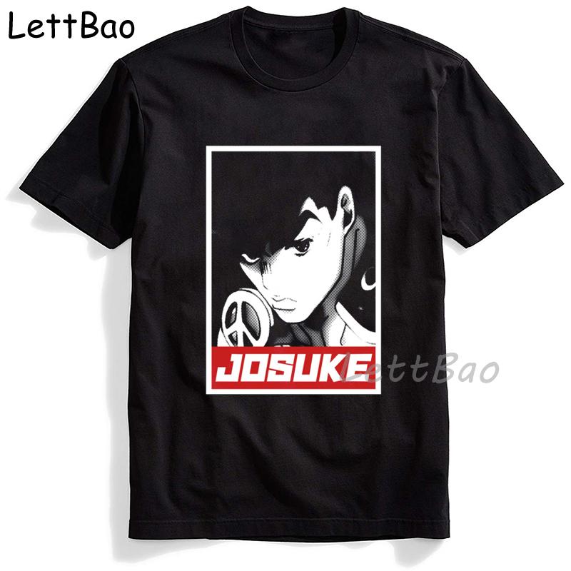 Jojos Bizarre Adventure Printed T Shirt Men Japanese Anime Male Tshirt Short Sleeve Funny